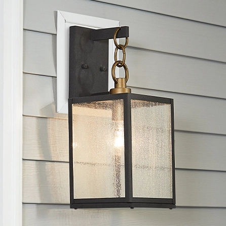 Latarnia naścienna QN-LAHDEN2-M-WZC do ogrodu czarna