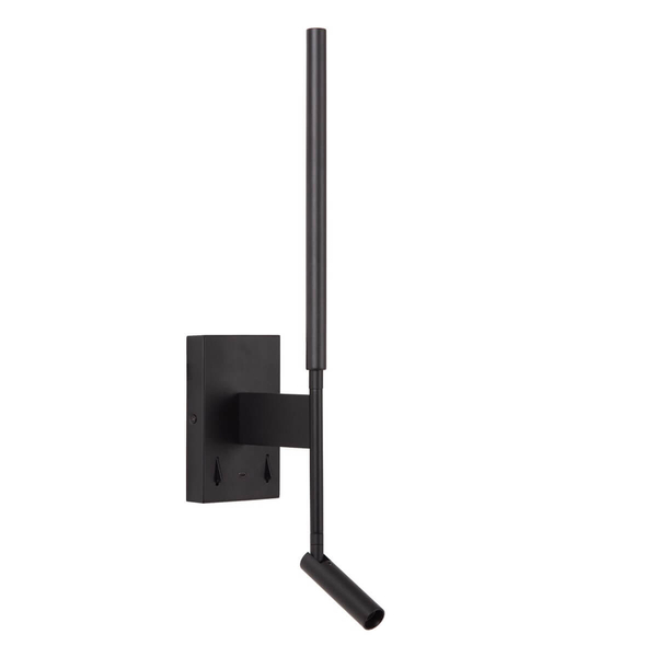 Ścienna lampa z włącznikiem Finan 68210/09/30 Lucide LED 6W+3W 2700K czarny