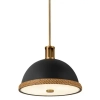 Kopułowa lampa wisząca nad stół Doral QN-DORAL-P-M-BK czarny mosiądz