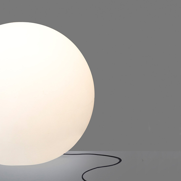 Dekoracyjna lampa ogrodowa fi 80 Cumulus 9714 biała kula ball stojąca