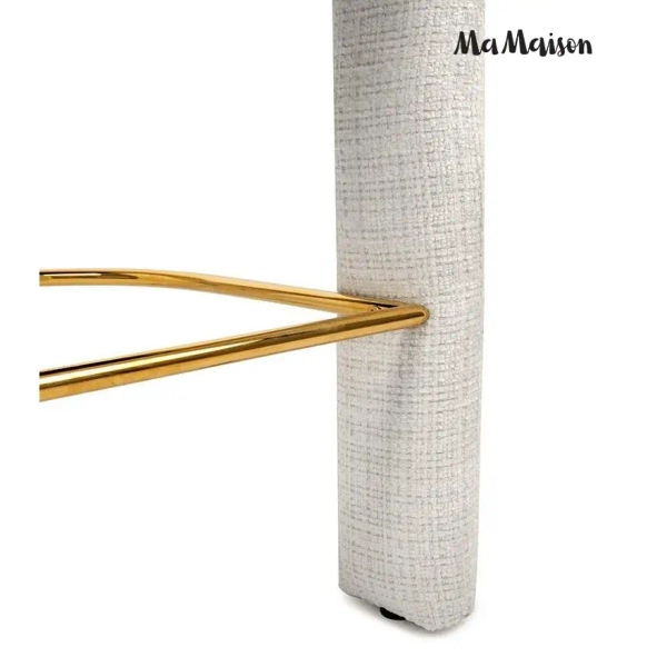 Krzesło LOGAN MM001501100352 białe tapicerowane tkaniną do jadalni 55cm