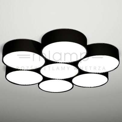 Sufitowa LAMPA plafon ZAMA 7047 Shilo natynkowa OPRAWA LED 112W 3000K czarna