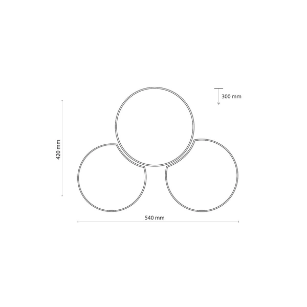 Potrójna lampa sufitowa Mona 3441 TK Lighting tuba do sypialni biała