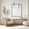 Okrągła wisząca lampa NIKO BLACK ML0329 na korytarz czarna