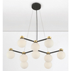 Kulista lampa wisząca do salonu CAMINOS LE44543 złoty czarny biały