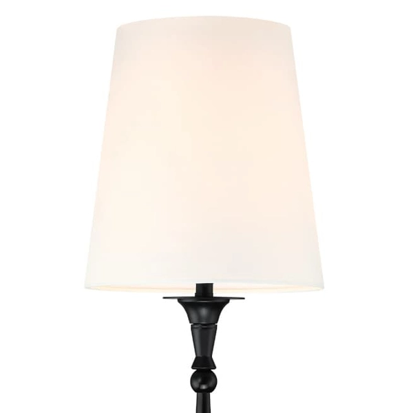 Lampka stołowa do salonu Austin T01241BK-WH Cosmolight metal tkanina czarna biała