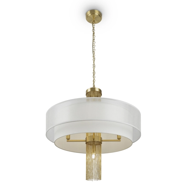 Lampa wisząca glamour Impressive MOD151PL-05G łańcuchy złote