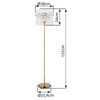Podłogowa lampa do salonu GORLEY 15698SM glamour złota