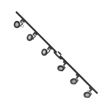 Szynowy zestaw z lampami jednoobwodowy 3028 do kuchni czarny
