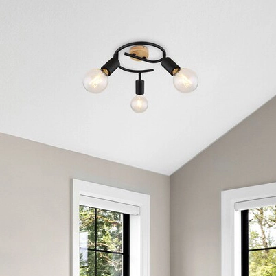 Industrialna LAMPA sufitowa PABLO 3978 Rabalux reflektorki do sypialni czarne