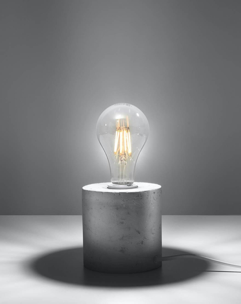 Betonowa LAMPA stołowa SALGADO SL.0680 biurkowa LAMPKA stojąca szara
