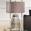 Dekoracyjna stołowa lampa QN-MILNE-TL-GREY abażur szary