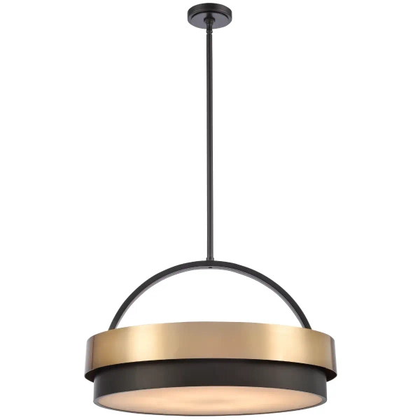 Lampa nad stół Coburg P06753BR Cosmolight wisząca art.deco mosiądz czarny