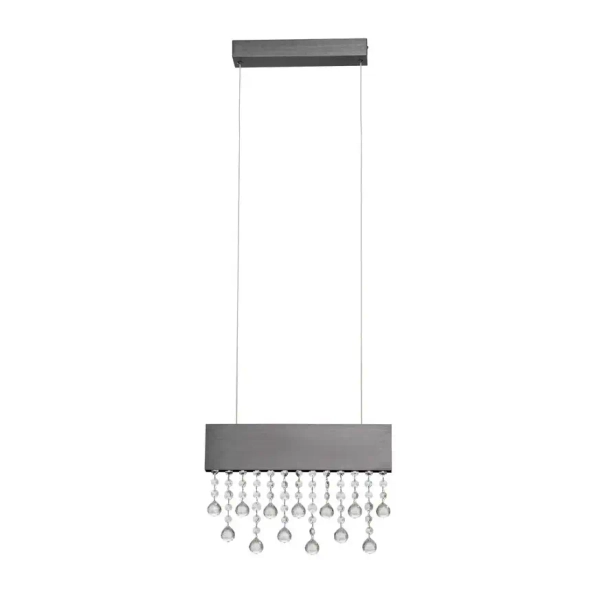 Wisząca lampa z kryształkami OLEVIRA LE45148 LED 20W 3500K szara