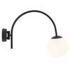 Ścienna lampa loft NAVE 1088C1 Aldex szklana kula kinkiet sypialni biały