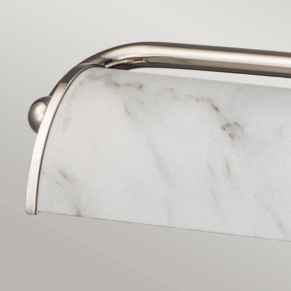 Lampa ścienna Winchfield WINCHFIELD-PLL-PN-WM nikiel biały marmur