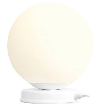 Nocna lampa sypialniana Ball 1076B_M na komodę kulista biała