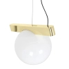 Okrągła lampa wisząca BALANCE MSE1501100553 kula biała złota