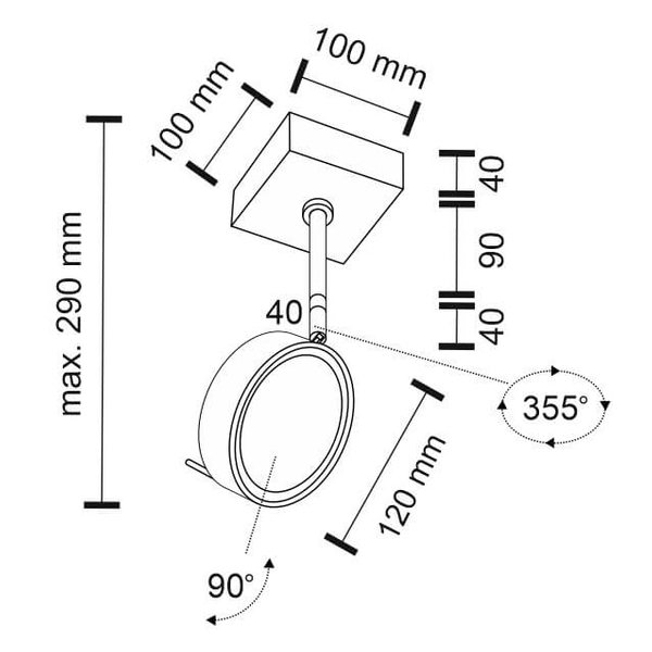 LAMPA sufitowa FUSSA 7226 Shilo metalowa OPRAWA regulowana SPOT jerry biały