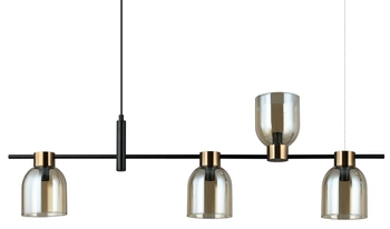 Jadalniana lampa wisząca Servio PND-66892-4-BK-AMB czarna