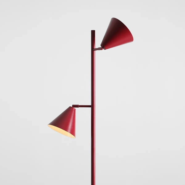 Regulowana lampa stojąca FORM 1108A15_2 metalowa stożki czerwone