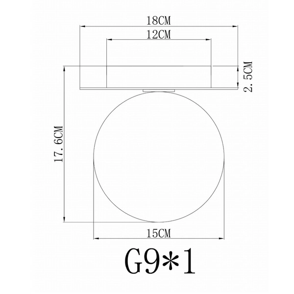 Plafon LAMPA sufitowa CGMLKULAP COPEL loftowa OPRAWA szklana kula ball modernistyczna biała mosiężna