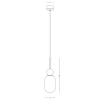Szklana wisząca lampa 22215 marmurowa do salonu nad stół biała