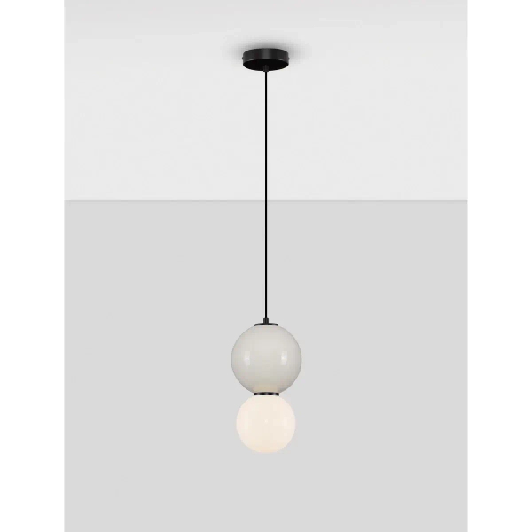 Wisząca lampa okrągła JORELIA LE45250 LED 6W 3000K szklana szara biała