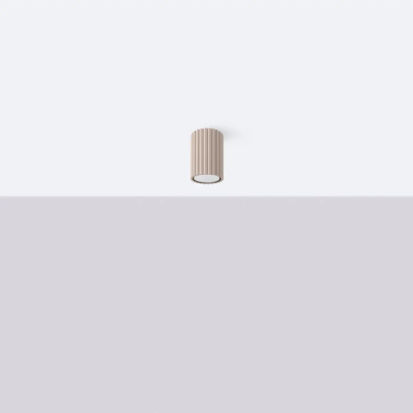 Ryflowana lampa sufitowa KARBON SL.1758 podłużna kaszmirowa