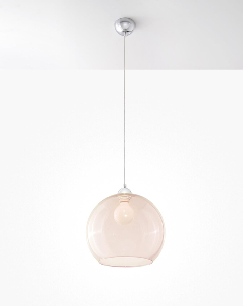 Szklana LAMPA wisząca SL.0249 OPRAWA zwis kula szampańska OUTLET