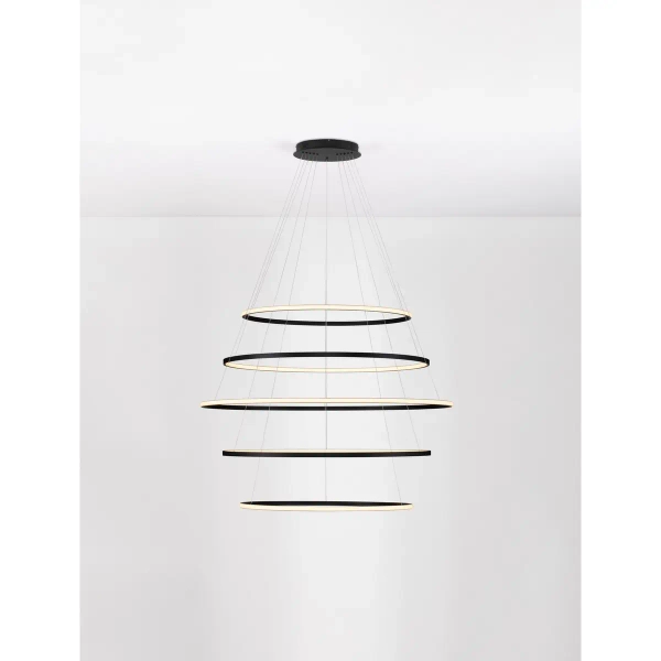 Ringowi żyrandol ledowy RESCARO LE45446 LED 167W 4000K czarna