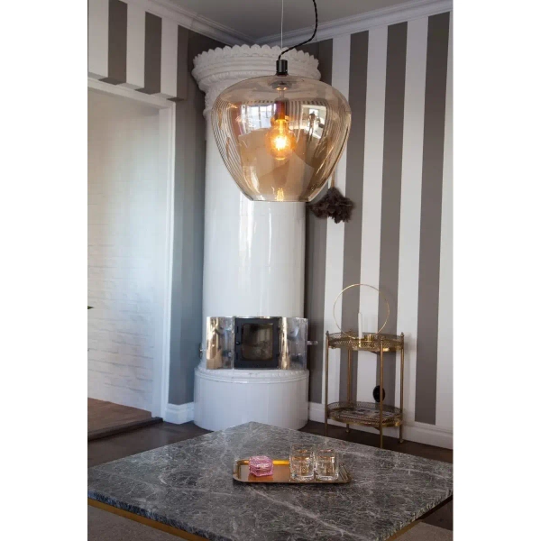 Salonowa wisząca lampa nad stół Bellissimo Grande 4200870-5503 bursztynowa