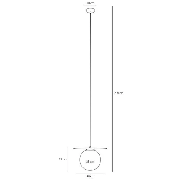 Zwisająca lampa nad stół LOOP 1125G9_L Aldex kulista kremowa