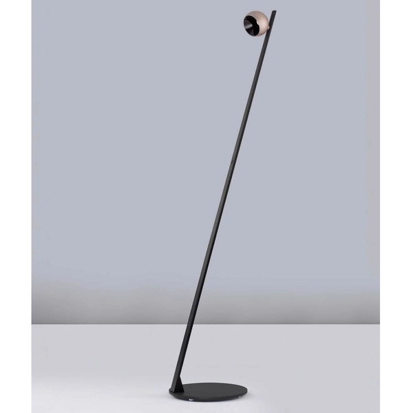 Podłogowa lampa FRONTERA LE44943 LED 6W 3000K ball czarna złota