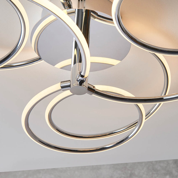 Sufitowa lampa Eterne 81886 LED 43,5W 3000K spirala chrom biały