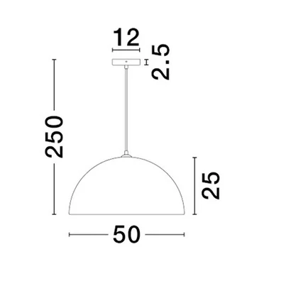 Wisząca lampa do jadalni NAVIRTA LE45342 kopułowa brązowa