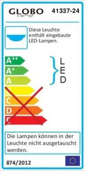 LAMPA sufitowa TURKANA 41337-24 Globo kwadratowa OPRAWA natynkowa LED RGB 24W plafon biały