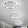 Dup.Plafon LAMPA sufitowa MODERN MD1803-R50-Y Abigali metalowa OPRAWA okrągła LED 36W 3000K - 5000K plafoniera z pilotem czarny