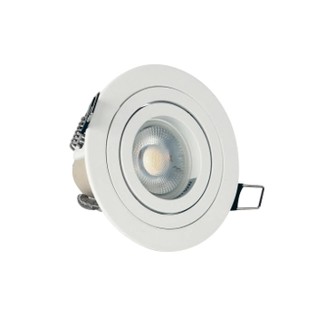 Aluminiowa lampa wpustowa Halo RL0103-WH Yaskr do jadalni biała