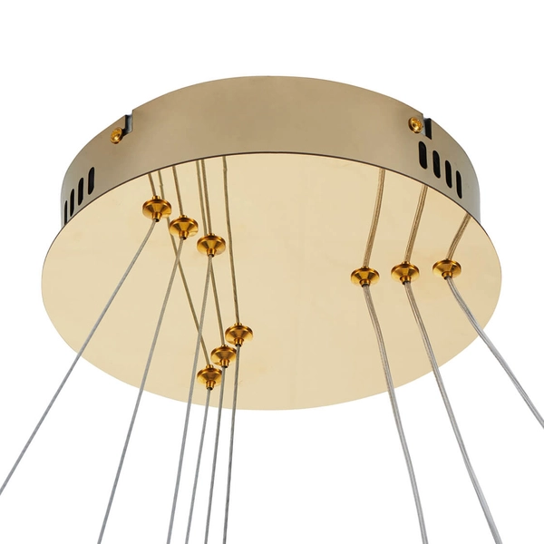 Zwisowa lampa salonowa Circle Slim ST-10112P-3 LED 53W 3000K okrągła złota