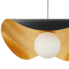 Wisząca lampa kapelusz ENZO ST-F22020601-D40 black szklana czarny złoty