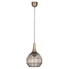 Metalowa lampa zawieszana SORAYA 365430104 Trio do jadalni czarny złoty