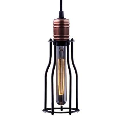 Industrialna LAMPA wisząca WORKSHOP 6337 Nowodvorski drut OPRAWA ZWIS pręt miedź czarny