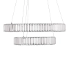 Srebrna lampa wisząca BAUTA LE42917 rings LED 46W do pokoju