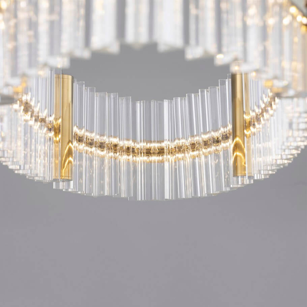 Okrągła lampa zwisająca MAYO LE44227 LED 45W 3500K pierścień złota