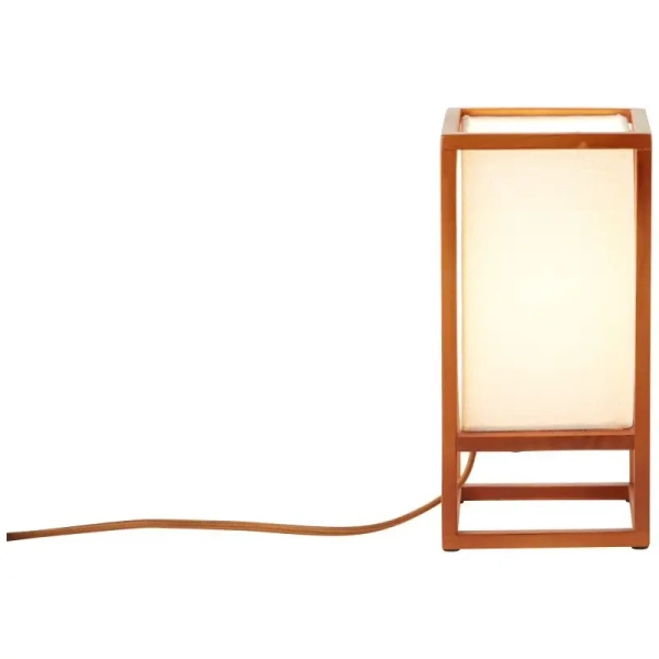 Drewniana lampka nocna Seaside 93091/09 do sypialni biała brązowa