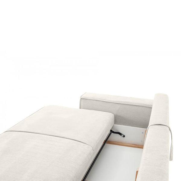 Sofa do salonu rozkładana Pllow KH1501100207 King Home sztruks wygoda jasny beżowy