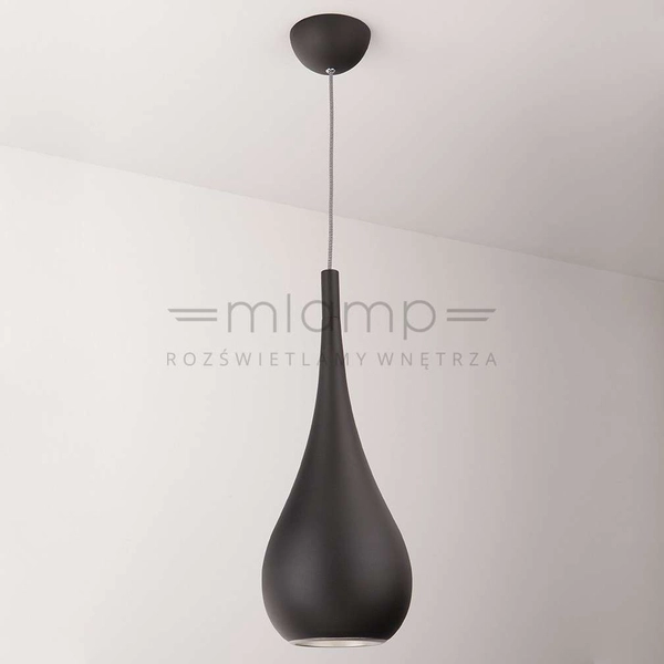 LAMPA wisząca DROP P0233 Maxlight zwis OPRAWA metalowa kropla łezka czarna