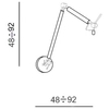 Ścienna lampa ruchoma Zyta AZ1844+AZ2593 na wysięgniku czarna aluminium