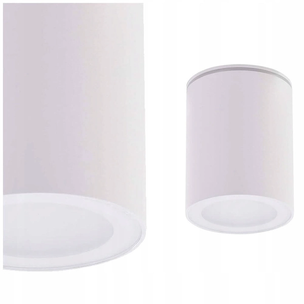 Łazienkowa lampa sufitowa Papiko AZ4217 downlight tuba metalowa IP65 biała